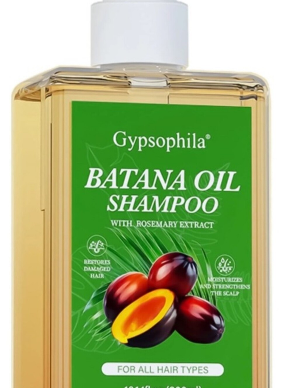 Gypsophila Batana Oil Shampoo — Green Label, Amber Liquid